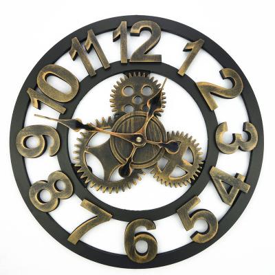 China CREATIVE antique design round shabby decorative acrylic clock for sale