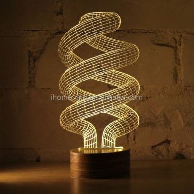 China Creative Modern 3d Light Led Neutral USB Lamp Deco Light Cool 3d 7 Color Powered Lighting And Circuitry Design for sale