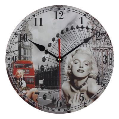 China Large Design 3d Wall Clock MDF Silent OEM Relojes Clock Living Room Large Creative Wooden Fancy Home Decor Wall Clocks for sale