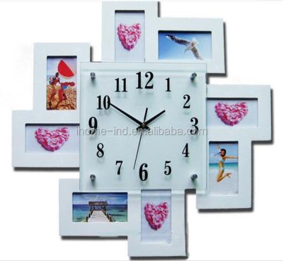 China Home Decor Wall Clock CREATIVE Wall Stickers With Multi Picture Frame Cheap Wall Clocks for sale