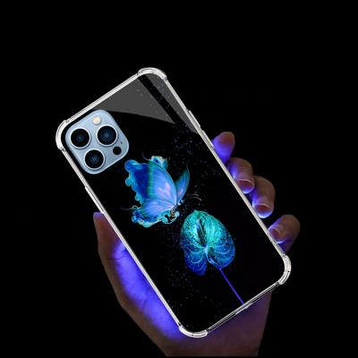 China Flower Butterfly Shockproof Silicone Phone Case TPU Designer Glass Phone Case For Iphone 13 12 11 for sale