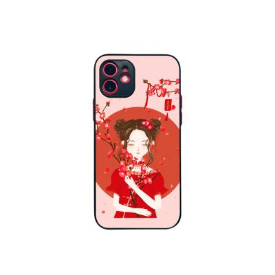 China 2021 new product shockproof popular high quality guofeng promotion frosted mobile phone case custom logo for sale