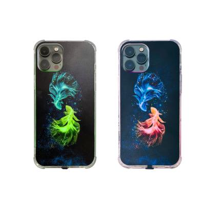 China Anti-Falling Animation Mobile Phone Luminous Shell Voice Activated Anti Falling Shell for sale