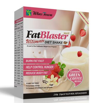 China Fat Sandblaster Strawberry Diet Shake Weight Watching Supplements Meal Loss Replacement Powder Low Fat Product for sale