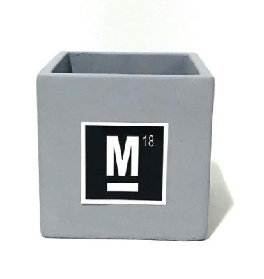 China Nordic handmade square creative simple minimalist square flowerpot cement flowerpot direct wholesale flower pot for sale