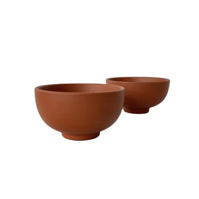 China High Quality Disposable Good Price Restaurant Noggin Rice Bowl Ceramic Clay Dish for sale