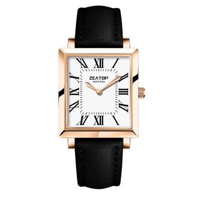 China Water Resistant Fashion Square Female Stainless Steel Golden Watches for sale