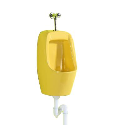 China Modern Cute Yellow Colorful Kids Urinal , Wall-hung Ceramic Bathroom Kids Urinal for sale