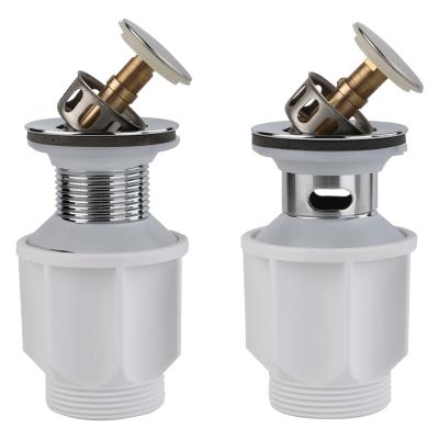 China Modern Sanitary Ware Bathroom Sink Siphon Pump Drainer Bottle Clips Basin Waste Drain Click Noise Drain for sale