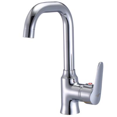 China Modern Brass Faucet Top Single Hole Basin Mixer Tap Bathroom Faucet for sale