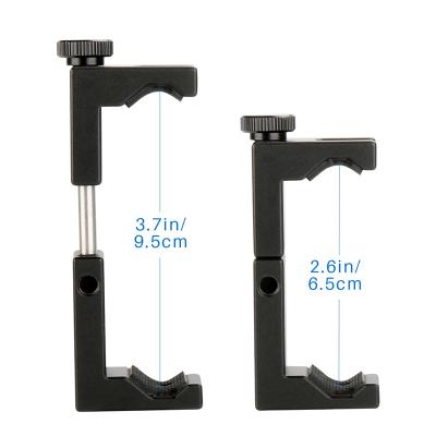 China Ulanzi ST-02S Adjustable Aluminum Phone Holder Clamp Tripod Mount Clip for Live Streaming Vlogger Youtube for sale