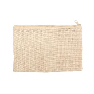 China Eco - Friendly Promotional Custom Gift Zipper Pouch Tote Small Jute Bag for sale