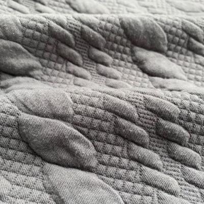 China 65 Polyester 33 Cotton 2 Spandex Quilted Jacquard Antistatic Knitted Fabric for sale