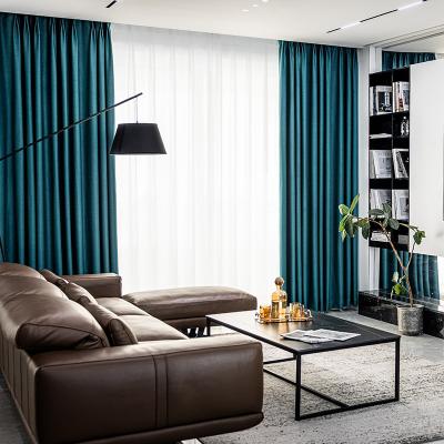 China Blackout Blackout Blackout Elegant Bulky Multicolor Optional Single Curtain For Living Room Bedroom Hotel for sale