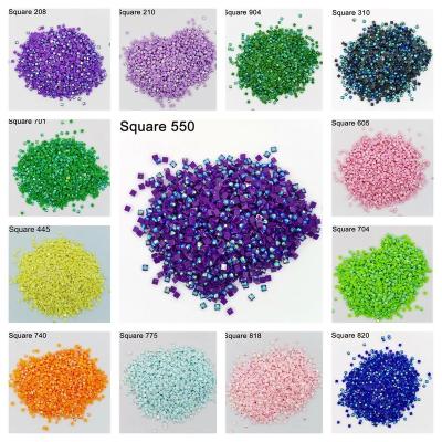 China Other SONGWOO 2.5mm AB Square Drill Embroidery Color Rhinestone Diamond Painting Sale Mosaic Stones Resin Electroplating Gift Making for sale