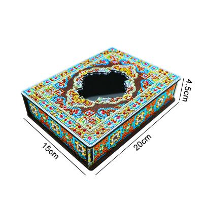 China New Classical/Post-modern SONGWOO Wholesale Hot Selling DIY Custom Diamond Painting Kit Jewelry Necklace Ring Rhinestone Art Mandala Mirror Storage Box for sale