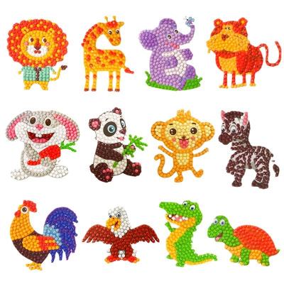 China Cartoon SONGWOO Wholesale Hot Selling DIY Custom Diamond Painting Kit Rhinestone Art Kids Sticker for sale