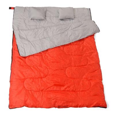 China Double Envelope Waterproof Outdoor Warmful Type 3 Season Person Adult Sleeping Bag For Spring And Autumn for sale