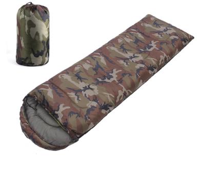 China Camouflage Type Sleeping Bag Hollow Cotton Custom Camping Sleeping Envelope Bag for sale