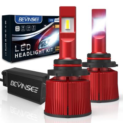 China Bevinsee 2x V35 H10 Fog Light High Beam 100W 15000LM White Lamp HB3 LED Headlight Bulbs HB3 (9005) for sale