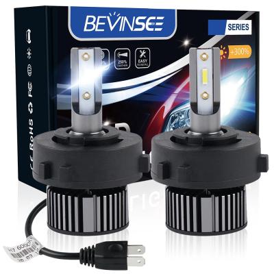 China Aviation 6063 Low Profile Bevinsee 2x H7 Adapters Socket 6000K 60W Aluminum Beam LED Headlight Bulbs For VW For Golf VI 2010-2017 for sale