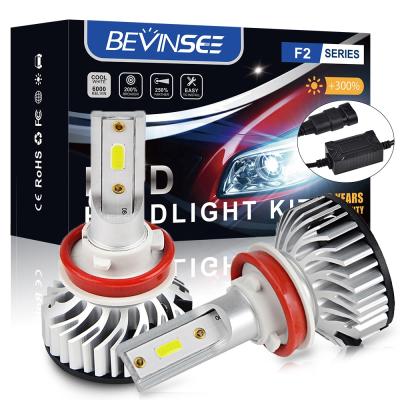 China 6063 Aluminum Profile Bevinsee 2x LED H8 H9 H11 Car Lamp Fog Light Globes Bulbs For Honda Accord 2005-2008 Euro Odyssey 2003-2010 for sale