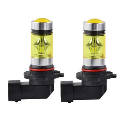 China Bevinsee 2x 9006 HB4 100W Yellow Car LED Foglights Aluminum Alloy Bulbs For Toyota 4Runner Matrix 2003-2008 for sale