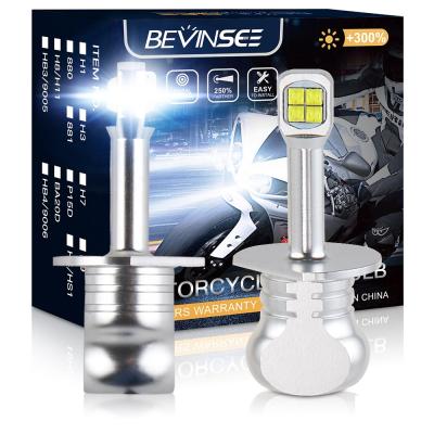 China Bevinsee 2x H1 3000LM 6000K Motorcycle LED Headlight Bulbs For BMW R1150 GS 1999-2006 H1 for sale