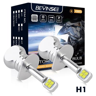 China Bevinsee H1 LED Motorcycle Headlight Bulbs Kit 80W 1500LM 6000K White Lamp For Yamaha YZF R1 2004-2005 H1 for sale