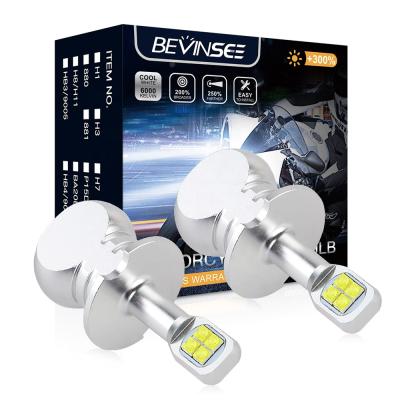 China Bevinsee 2x H3 LED Motorcycle Lighting System White Light Headlight Bulbs Kit High Beam For BMW F650CS 2001-2006 H3 for sale