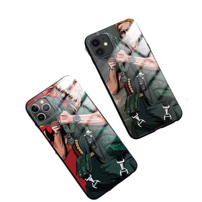 China New fashion PC+glass for iphone case/cell phone back cover/pc+glass style phone case for iphone 11 fun camera for sale