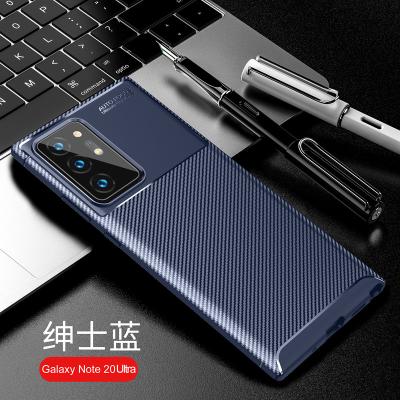 China Anti-drop For Samsung Note20 ultra S10 plus Beetle Mobile Phone Shell Carbon Fiber TPU Anti-drop Back Cover Protective Phone Case Cover for sale