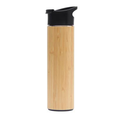 China PORTABLE Bamboo Thermal Bottles Stainless Steel Thermos Flask For Tea Coffee Vacuum Flasks Insulated Travel Mug for sale