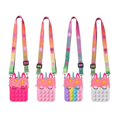 China Multifunctional Silicone Wiggle Person Toys Pop Up Purse Bag Snap Bubble Wiggle Sensory Toys Relax Backpack Bags for sale