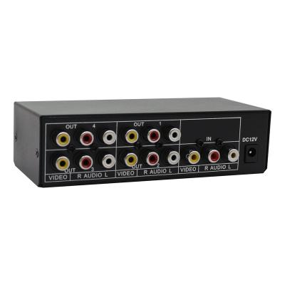 China Metal Video Audio Splitter 1x4 1input 4output Production Factory for sale