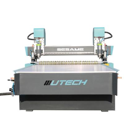 China Hotels 4x8ft Woodworking Machine CNC Router with Hold Roller 3D CNC Engraving Machine for Relief Engraving for sale