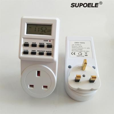 China Digital Weekly Daily Programmable Timer Electronic Time Switch With UK Plug In Socket 13A 2900W TM03 13A/250V AC for sale