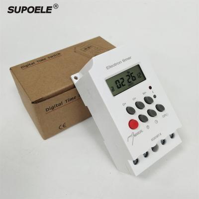 China CE RoHS DIN Rail KG316T-II AC 220V 110V 24V 12V Digital Weekly Programmable Timer Switch with 3V lithium battery 99*55*42mm for sale