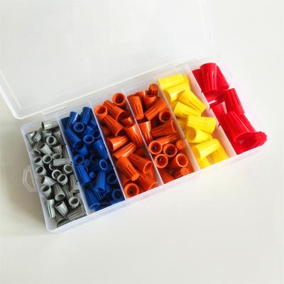 China 190PCS PP Electrical Screw On Wire Nut Connector Terminals, With Spring Insert Twist Nuts Caps Connection Assortment Set for sale