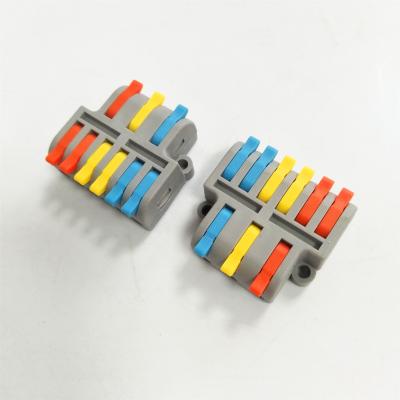 China DF-63 Nylon Quick Wire Connector 3 Lines In 6 Lines Driver Compact Push Terminal Block 3 Fast Ways L E N for sale