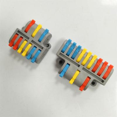 China DF-63 DF-93 Nylon Quick Wire Connector 3 Lines In 6 Or 9 Lines Driver Compact Push Terminal Block 3 Quick Ways L E N for sale