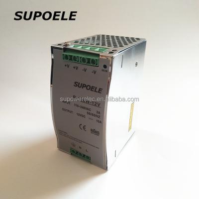 China FCC RoHS Approval Din Rail AC-DC LED Single Output Changing Power Supply 12V 13.8V 24V 48V 120W 3 Years Warranty SPR-120W-12 for sale