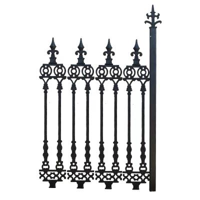 China Modern Cast Iron Villa Yard Fence Custom Cast Iron Railing Metal Fence for sale