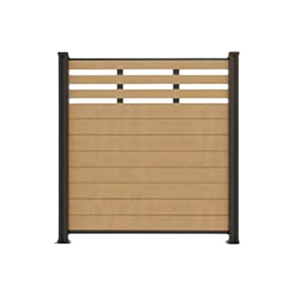 China Wooden Fence Post Garden Decorative Plastic Composite Outdoor Fence Panel Wpc Fencing Eco - Friendly for sale