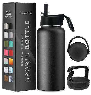 China Sustainable Custom Powder Coated Eco Friendly 32 40 Ounce Stainless Steel Water Bottle 1.0L 1.5L Vacuum Flask Stainless Steel for sale