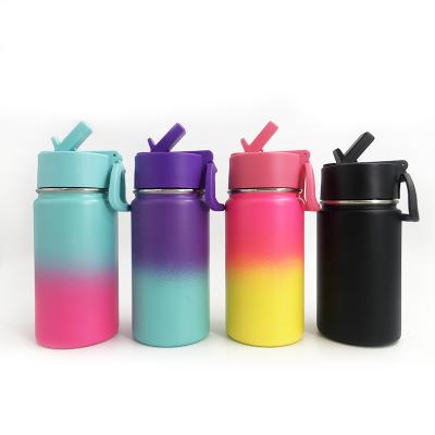 China Viable Best Stainless Steel 380Ml Kids Portable Water Bottle Bamboo Lid 12 Ounce Vaccuum Flask for sale