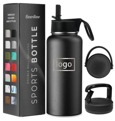 China PORTABLE Best 1.3 Liter Thermoflask Double Stainless Steel Water Bottle Jug Insulated Water With Straw Lid for sale