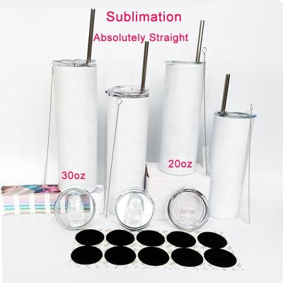 China Factory direct sublimation 20oz tumbler viable directly with straw and brush for sale