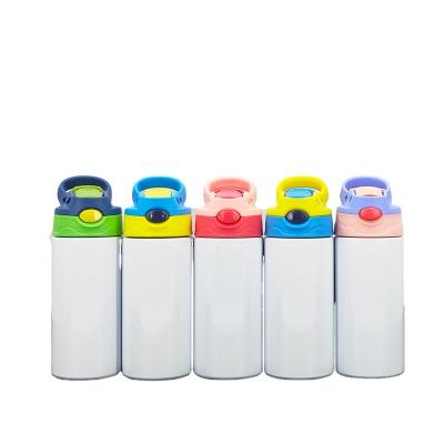 China Bpa Free Sublimation 12oz Water Bottle Stainless Steel Kids Blanks Child Mug Tumbler Straight Transfer For White Sublimation for sale