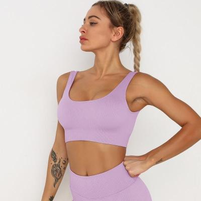 China Breathable Cotton Top Crewneck Fitness Yoga Crop Top Sleeveless Stretchy Tank Tops For Women for sale